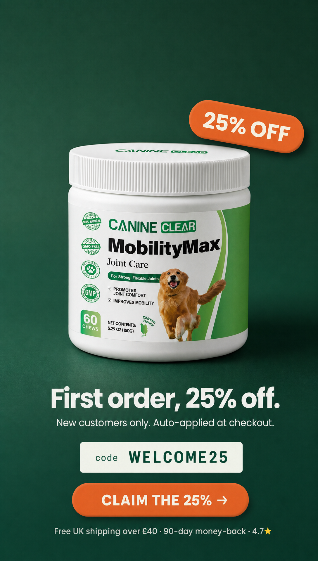 14. New-customer 25% off